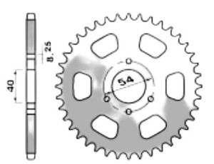 Achtertandwiel aluminium 35 tanden