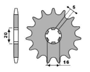 Voortandwiel 10 tanden