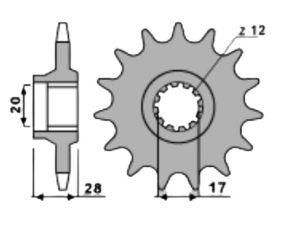 Voortandwiel 15 tanden