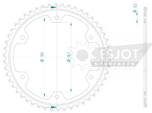 Couronne acier 50 dents