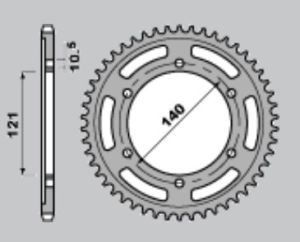 Couronne acier C45 haute résistance 42 dents