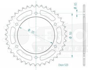 Couronne acier 40 dents