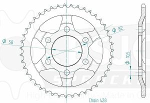 Couronne acier 43 dents