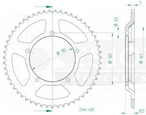 Couronne acier 55 dents