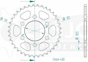 Couronne acier 43 dents