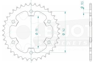 Couronne acier C45 haute résistance 38 dents