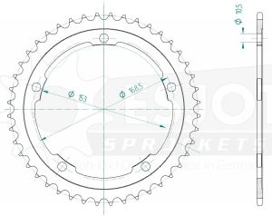 Couronne acier C45 haute résistance 42 dents