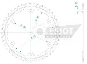 Couronne acier 44 dents