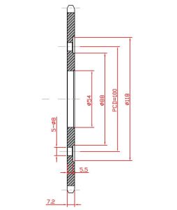 Couronne aluminium 41 dents