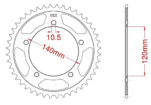 Couronne acier 45 dents