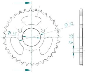 Couronne acier 29 dents