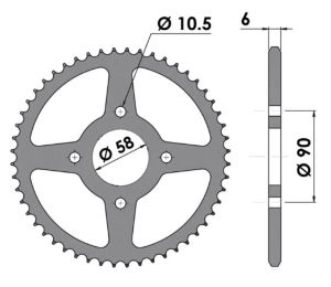 Couronne acier 62 dents