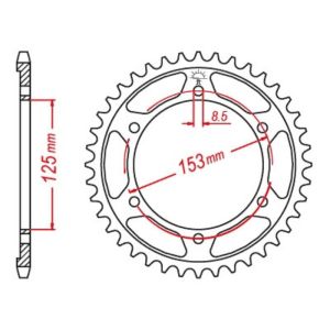 Couronne acier 40 dents