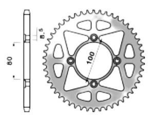 Couronne aluminium 55 dents