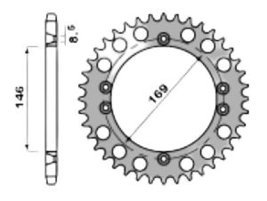 Couronne aluminium 50 dents