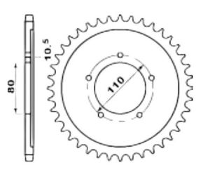 Couronne acier 42 dents