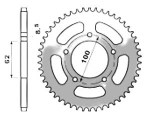 Couronne acier 52 dents