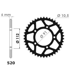 Couronne acier C45 haute résistance 42 dents