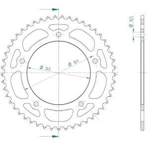 Couronne acier 49 dents