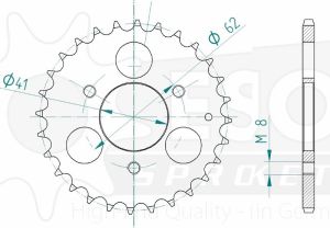 Couronne acier 35 dents