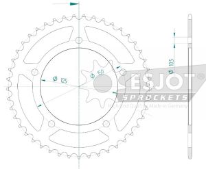 Couronne acier 45 dents