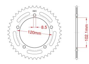 Couronne acier 47 dents