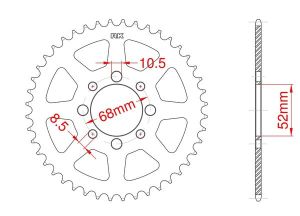 Couronne acier C45 haute résistance 32 dents