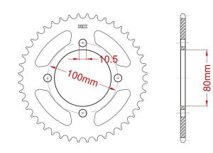 Couronne acier 45 dents