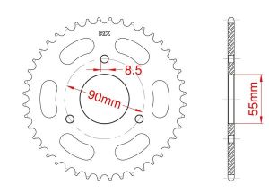 Couronne acier 46 dents