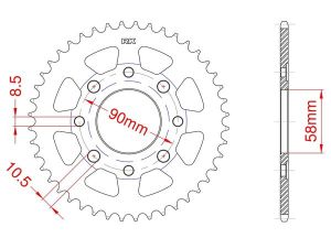 Couronne acier 34 dents