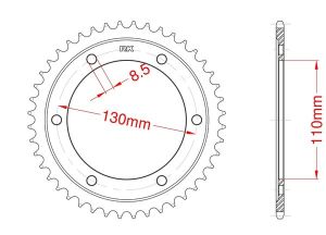 Couronne acier 44 dents