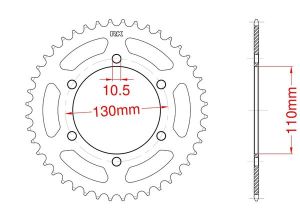 Couronne acier C45 haute résistance 38 dents