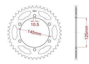 Couronne acier C45 haute résistance 48 dents