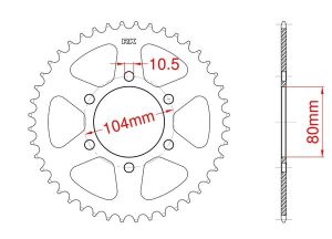 Couronne acier C45 haute résistance 38 dents