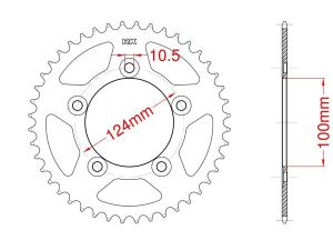 Couronne acier 43 dents