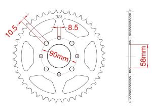 Couronne acier 41 dents