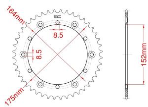 Couronne aluminium 48 dents