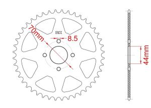 Couronne acier 22 dents