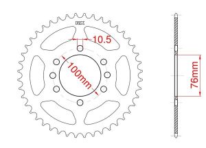 Couronne acier C45 haute résistance 45 dents