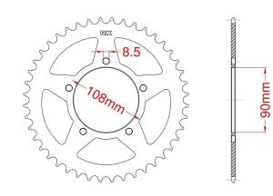 Couronne acier 46 dents