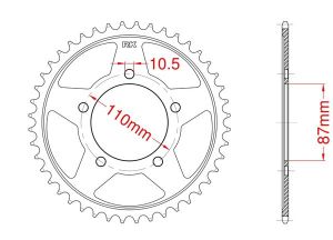 Couronne aluminium 47 dents