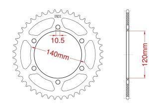 Couronne acier 44 dents