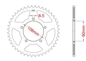 Couronne acier 47 dents