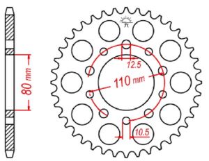 Couronne acier 42 dents