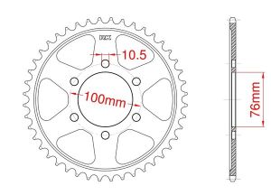 Couronne acier 43 dents