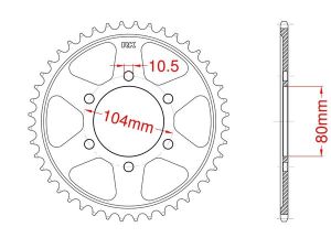 Couronne acier C45 haute résistance 42 dents