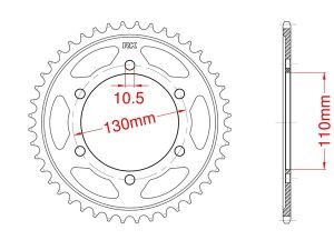 Couronne acier C45 haute résistance 39 dents