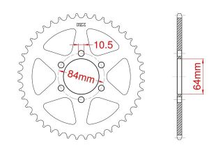 Couronne acier C45 haute résistance 42 dents