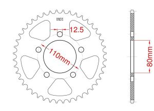 Couronne acier C45 haute résistance 35 dents