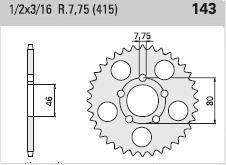 Couronne acier 40 dents